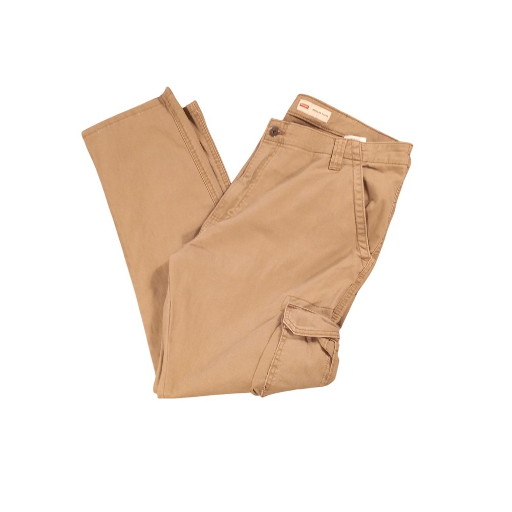 Wrangler Mens Regular Taper Cargo Pants Khaki Tan Stretch 38x30 112344922